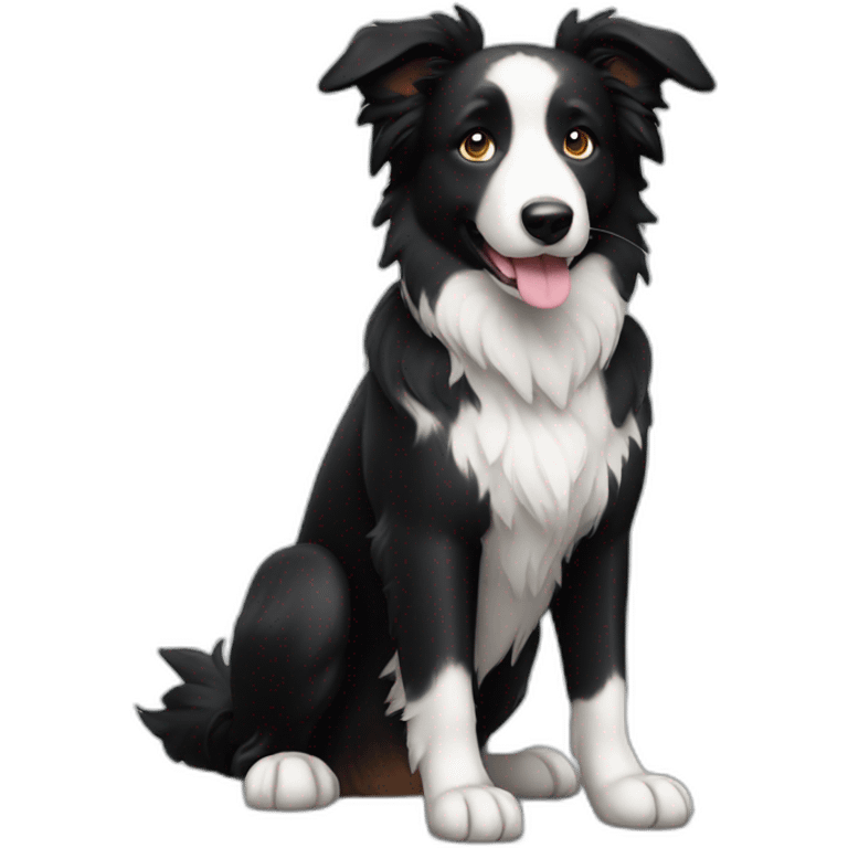 black border collie emoji