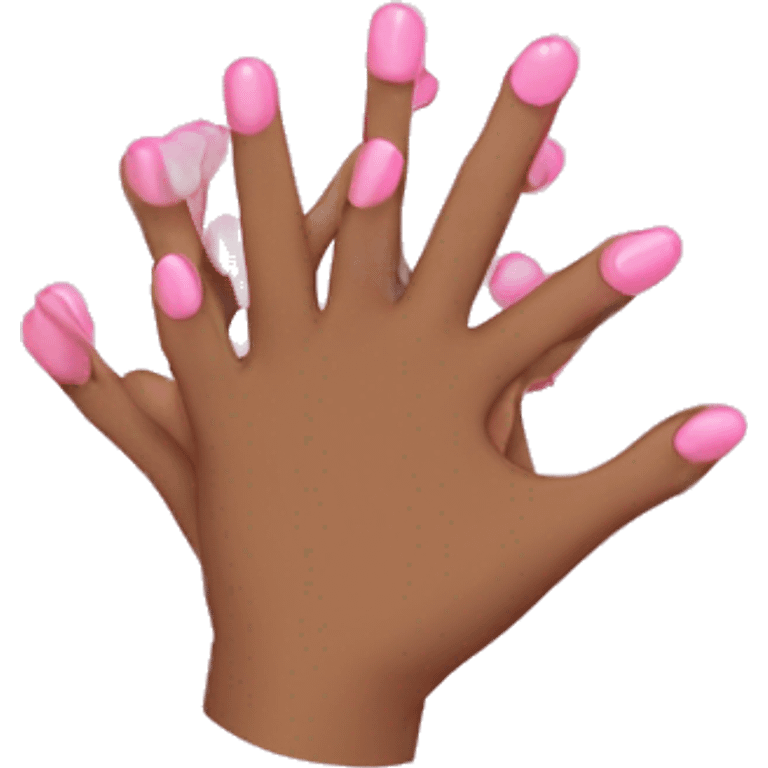 hands with pinkies interlocked emoji