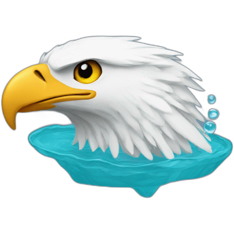 Eagle swimming emoji