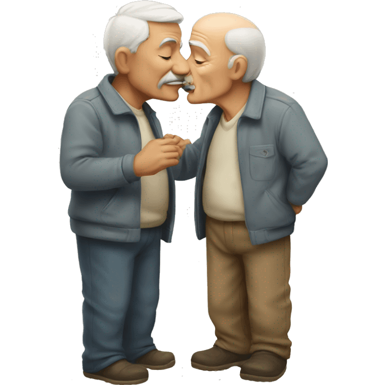 old men kissing emoji