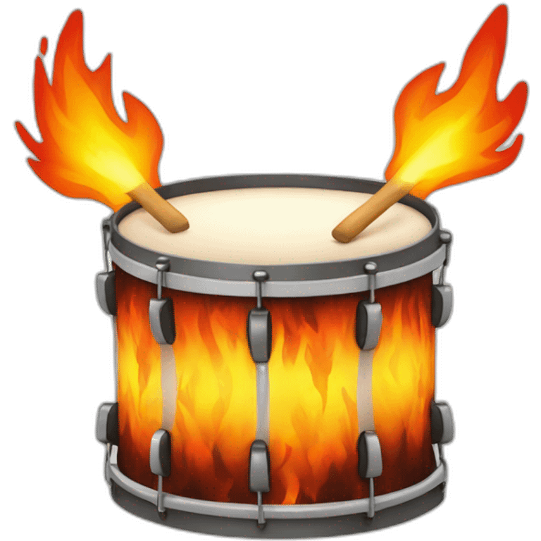 drum on fire emoji