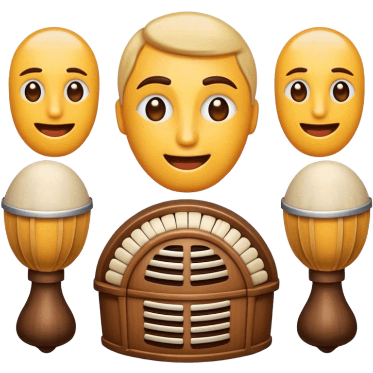 Cinematic Realistic Klapa Music Pop Culture Emoji, depicted with a soulful portrayal of traditional Croatian vocal music rendered with delicate textures and warm, cultural lighting. emoji