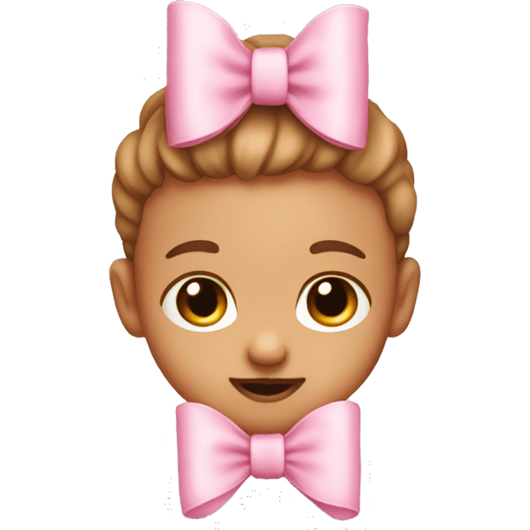 Cute baby pink bow emoji