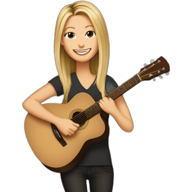 Phoebe Buffay with guitar emoji