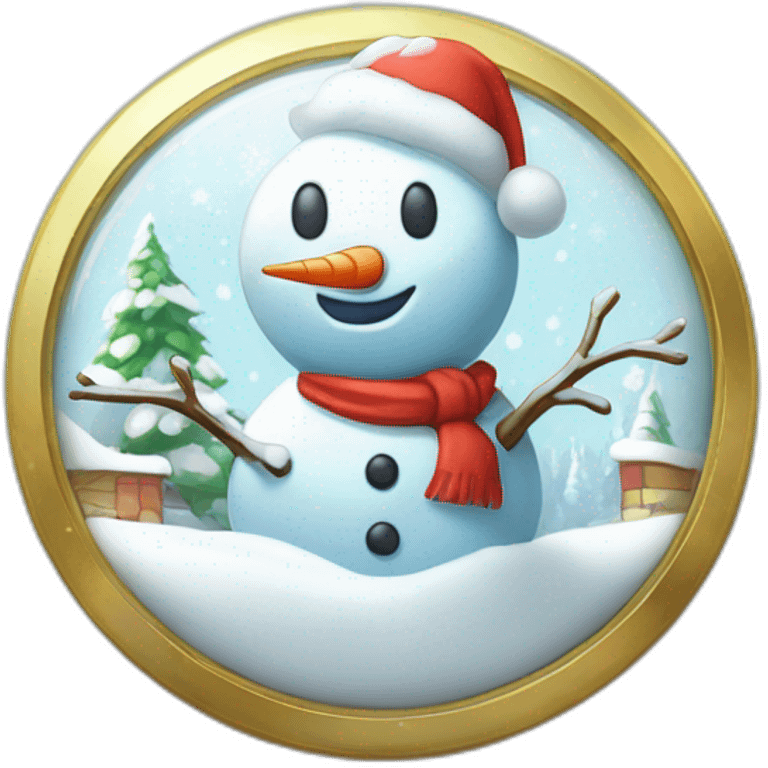 Snowman Badge Medal Epic Mystery Legendary NewYear PokemonTheme Pokeball Snowfall Snowballs emoji