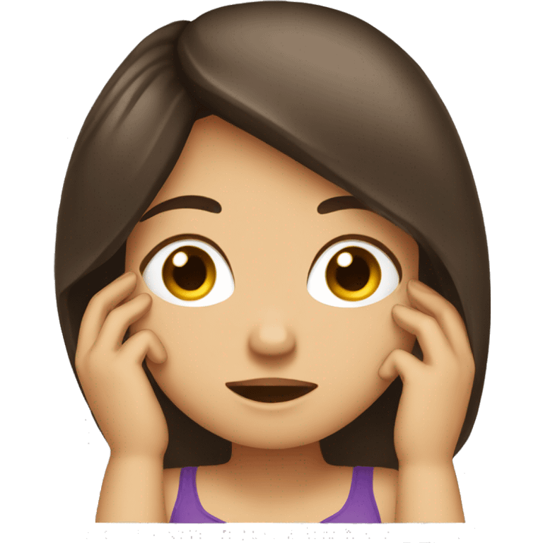 Brunette girl facepalm emoji