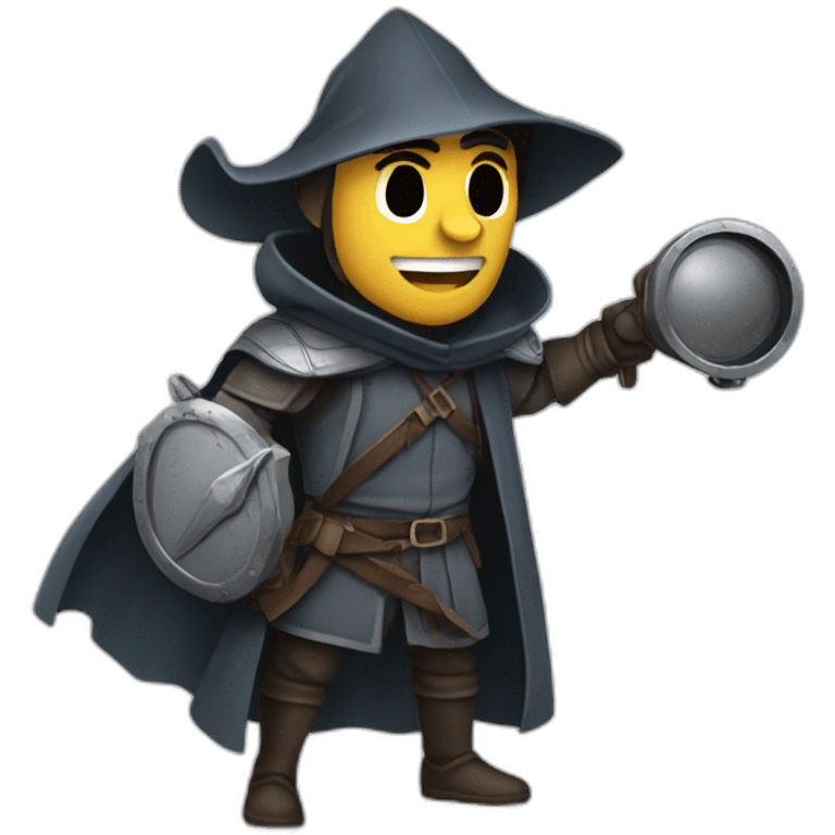 medieval evil spy in the act of infiltrating emoji