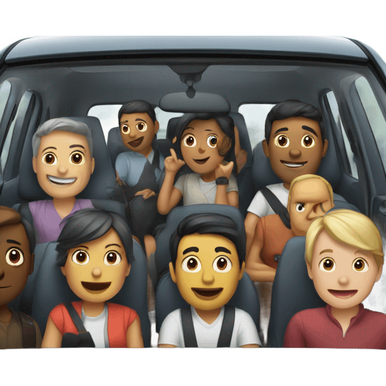 Small car full of people emoji