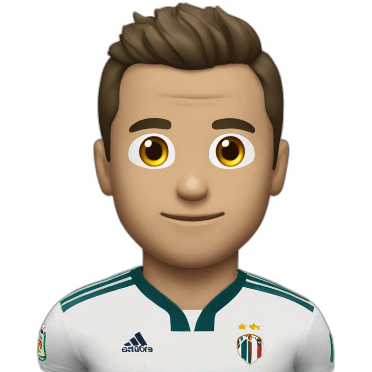 Macron imite cr7 emoji