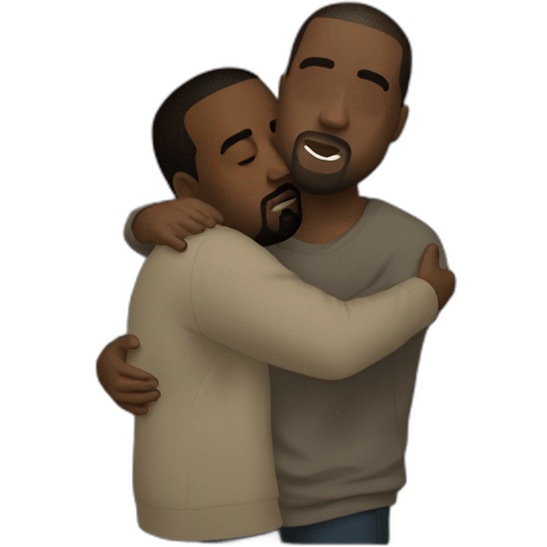 kanye west hugging kanye west emoji