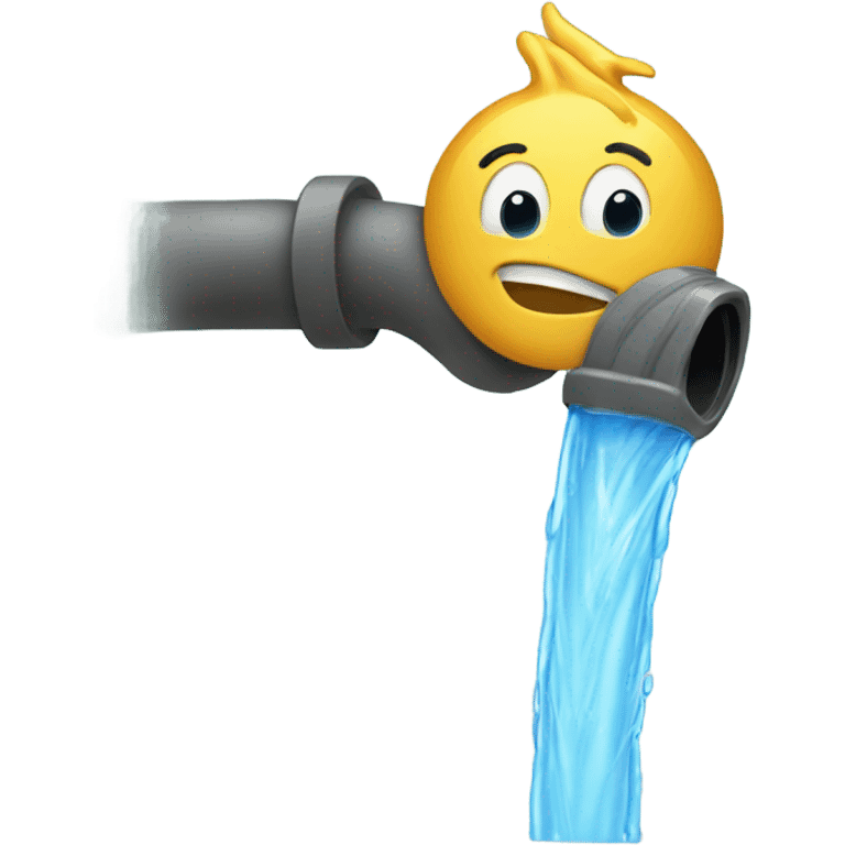 Water is flowing from the hose emoji