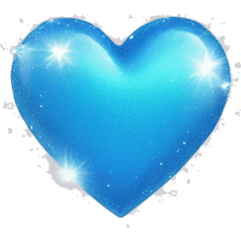 Blue heart with sparkles  emoji