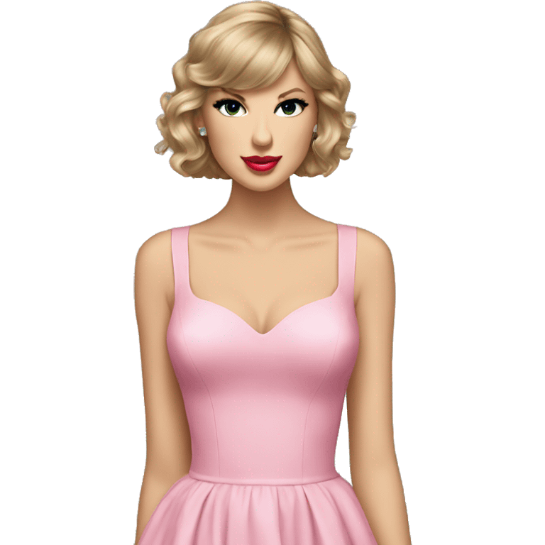 taylor swift wearing a pink dress emoji