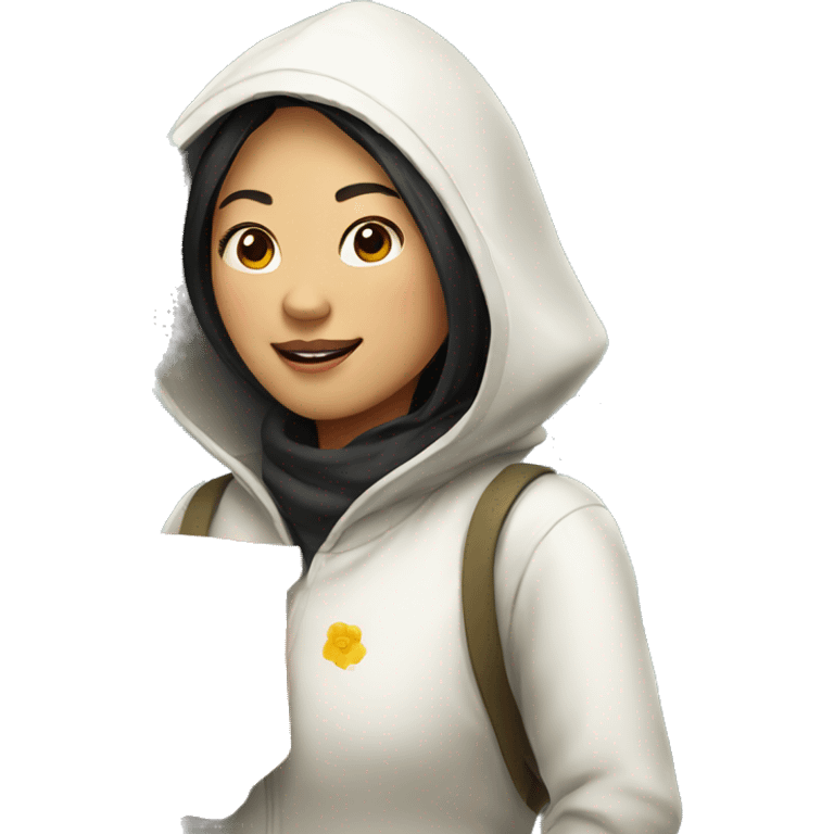 asian female beekeeper beautiful emoji