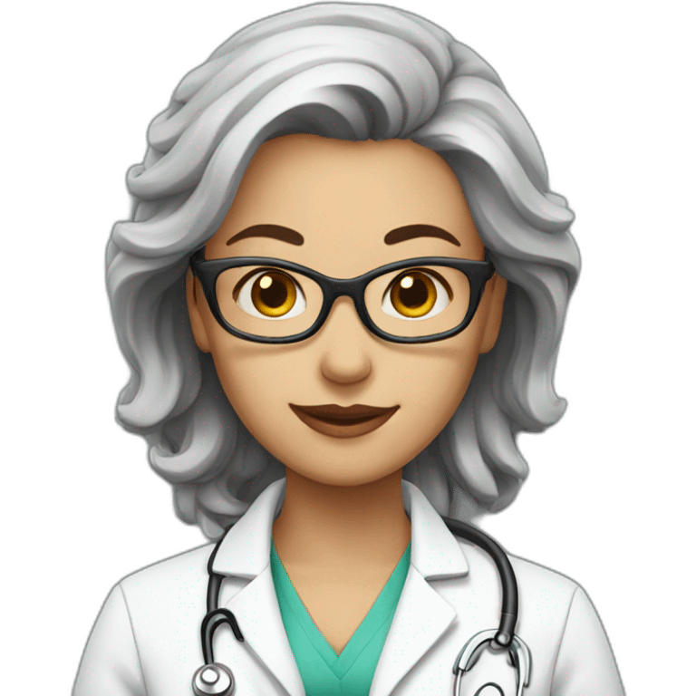 Woman-doctor-happy emoji