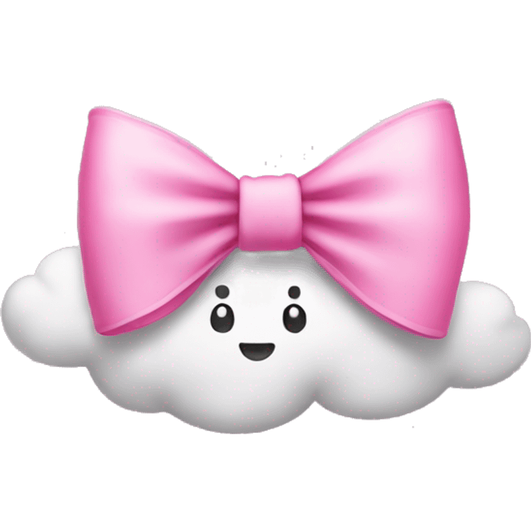 Pink bow and cloud  emoji