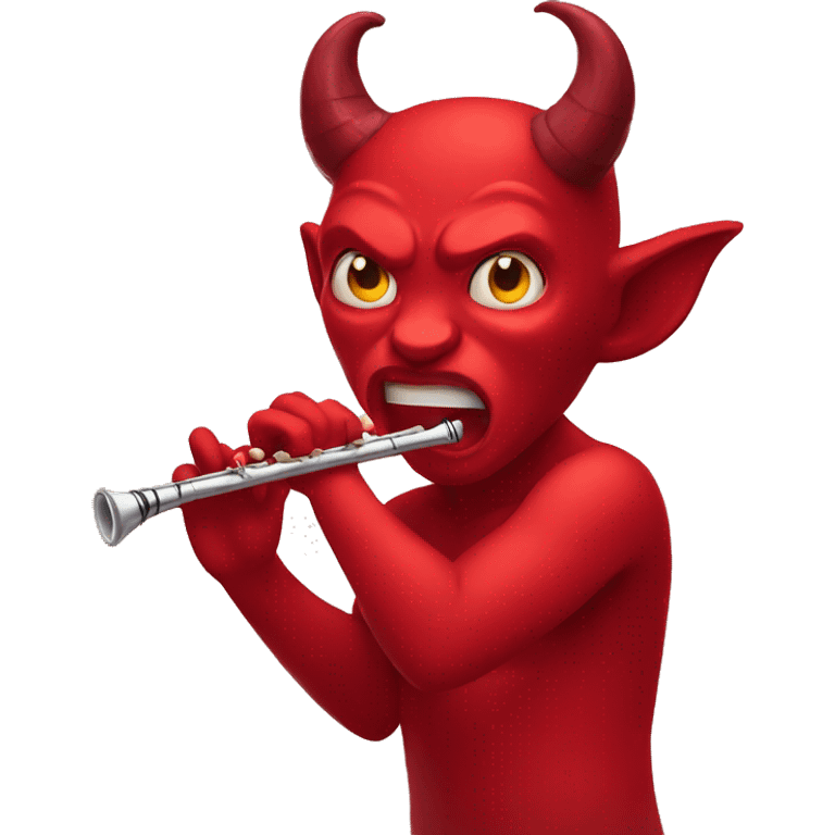 devil playing flute emoji