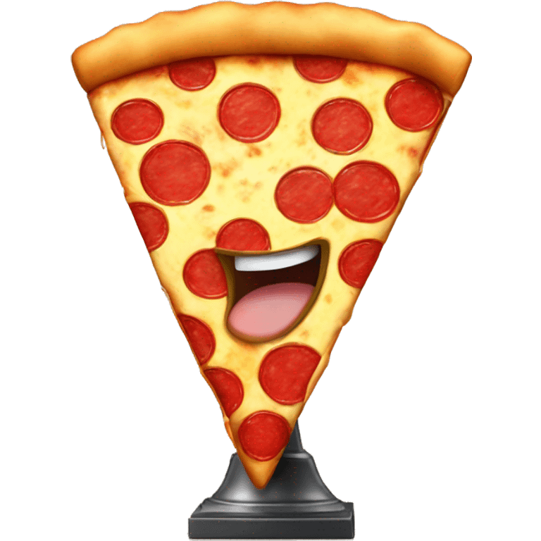 Pizza with a trophie emoji