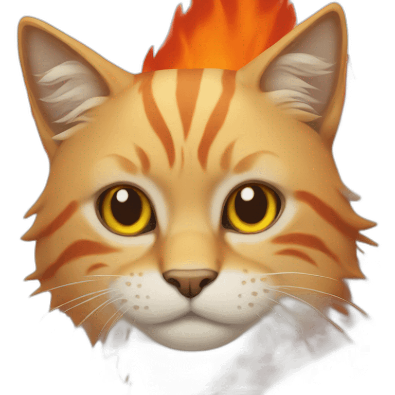 A fire cat emoji