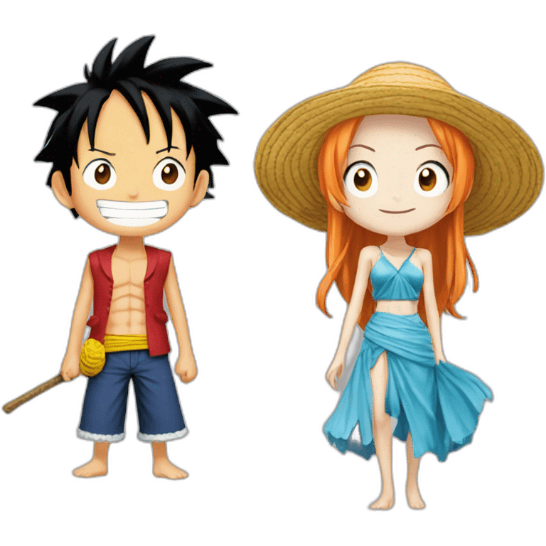 Luffy x nami emoji