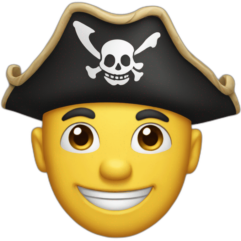 a happy pirate head emoji