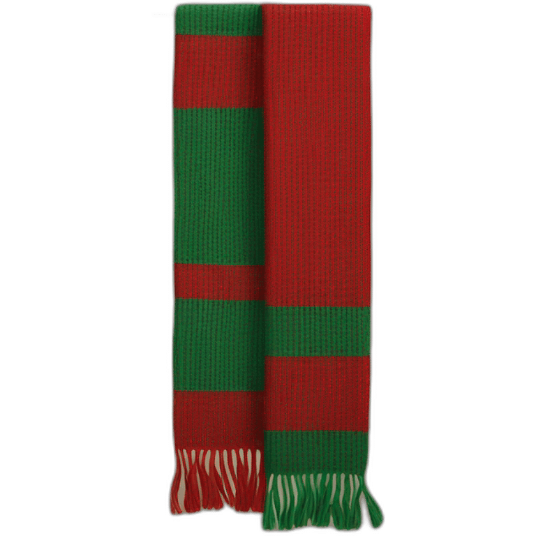 red-green stripe scarf emoji