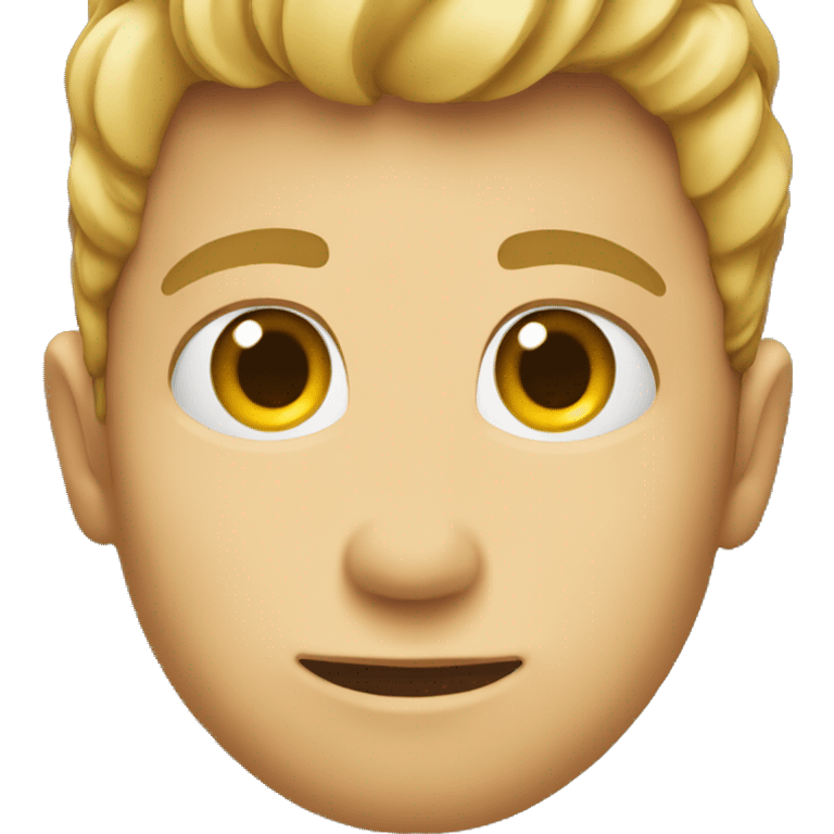 Side profile of a emoji looking at you emoji