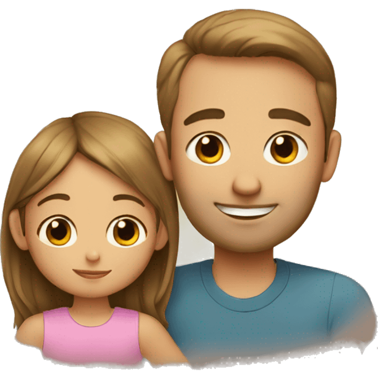 a little girl and her dad emoji