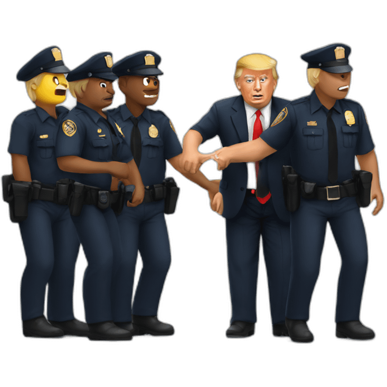 trump-getting-arrested emoji