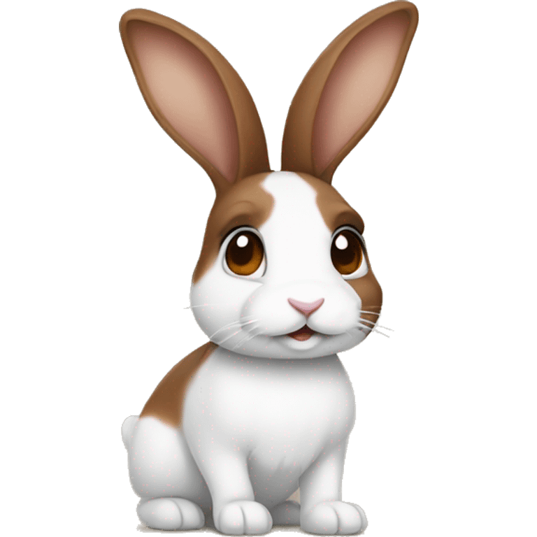 White and brown bunny  emoji