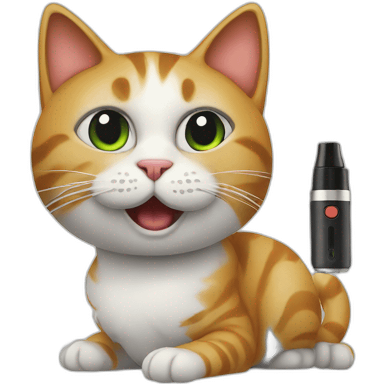 cat with the vape emoji