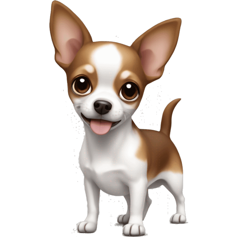 dog chihuahua white and brown emoji