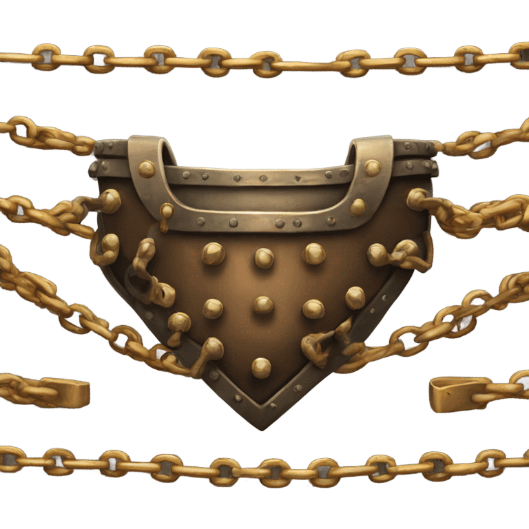 chestplate with chains made of bronze emoji