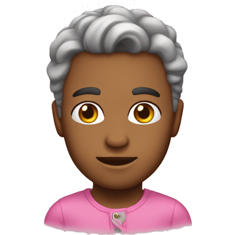 Um emoji de laço rosa claro emoji