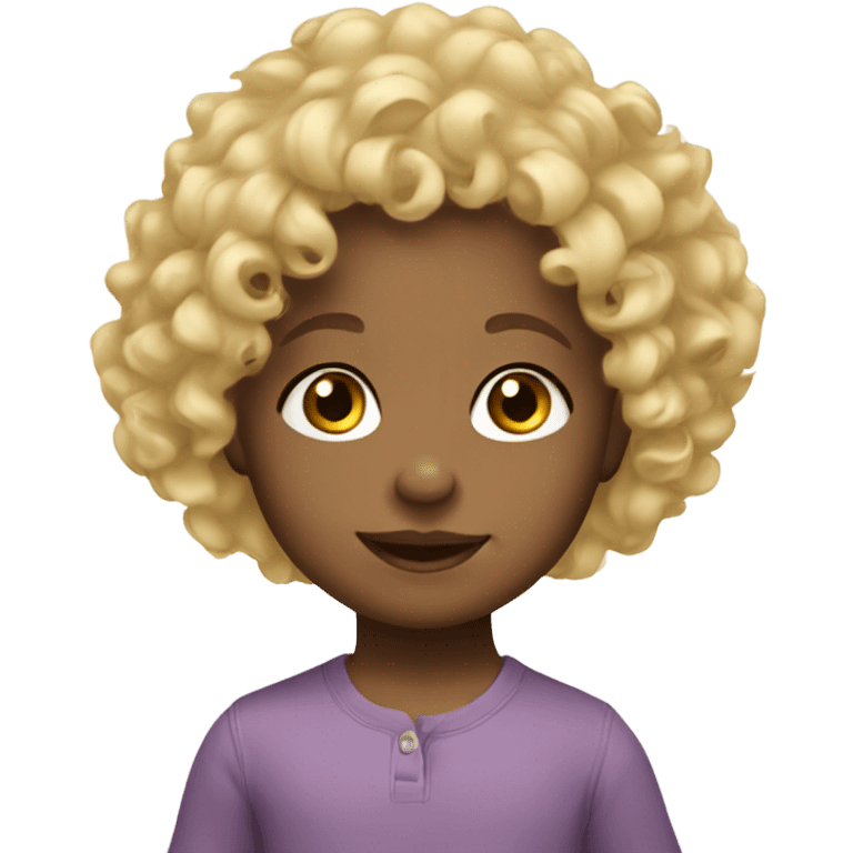 blonde curly hair toddler  emoji