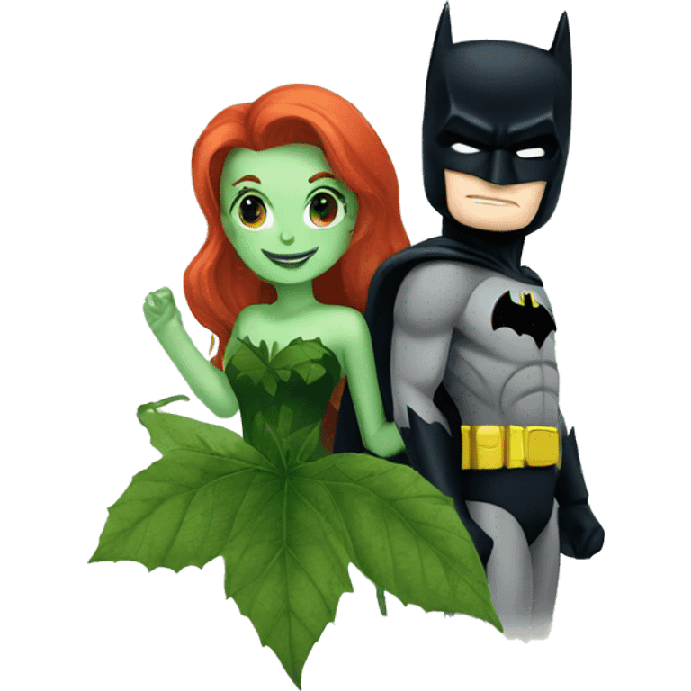 poison ivy and batman emoji