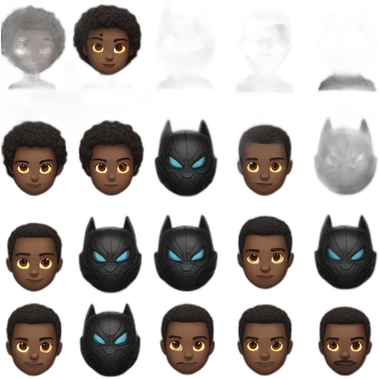 black panther en spiderman emoji