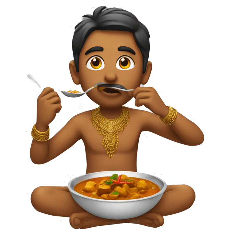 indian eating curry emoji