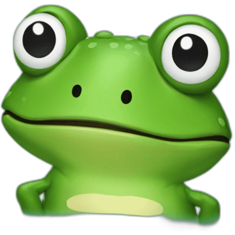 Television boxing frog emoji