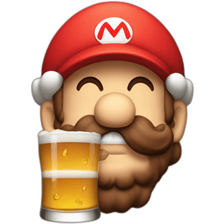 Mario beer emoji