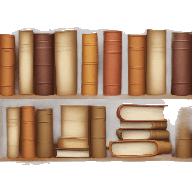 Stack of books in autumnal tones emoji