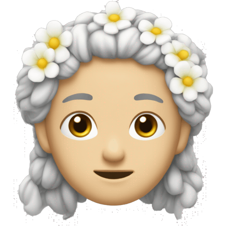 Génère moi une fleure de lyse blanche  emoji