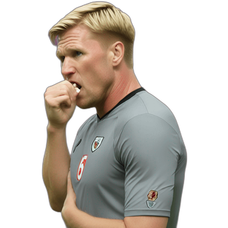 Eddie Howe biting nails emoji