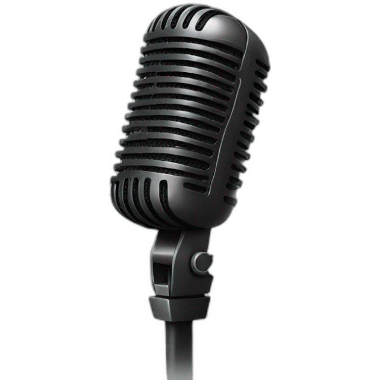 blackmetal microphone  emoji