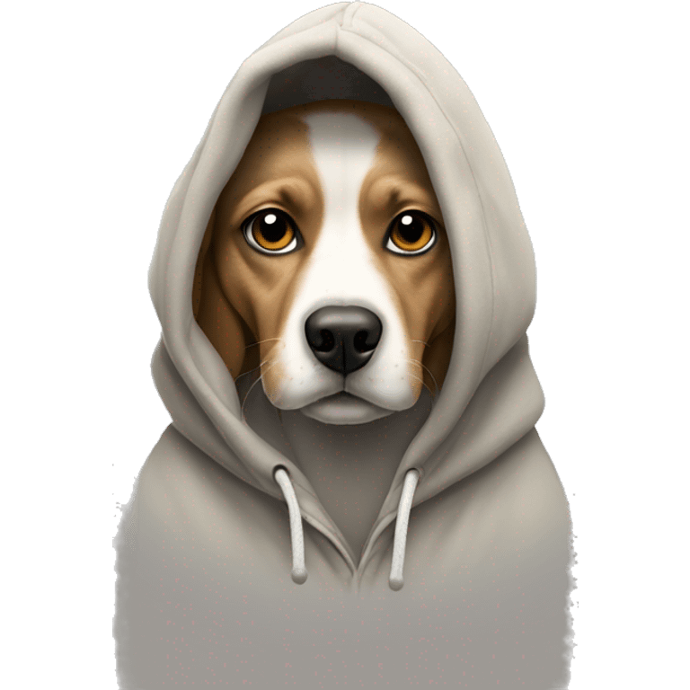 Dog waring a hoody emoji