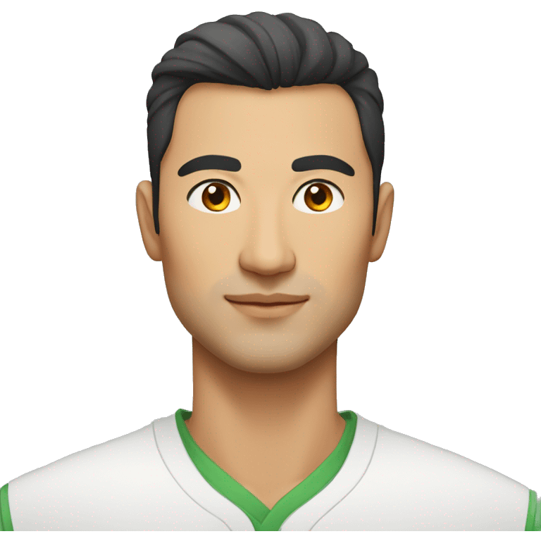 attractive, strong, stylish central asian man, portrait, nutrionist emoji