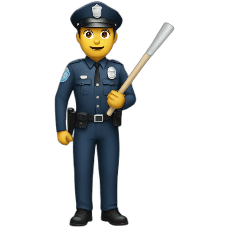 policeman with baton emoji