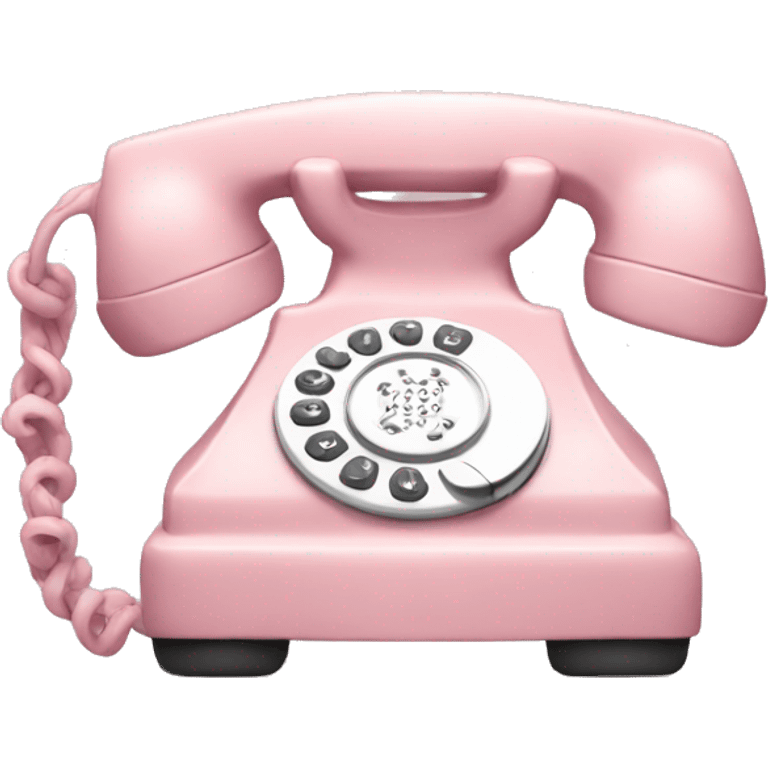 telephone soft pink color  emoji