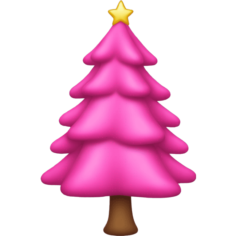 Pink Christmas tree emoji