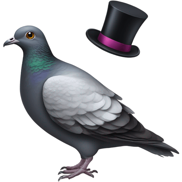 Pigeon in a top hat  emoji